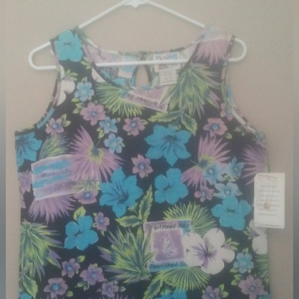 Pearl Head Bay Linen Blend Tropical Floral Dress - Picture 3 of 10